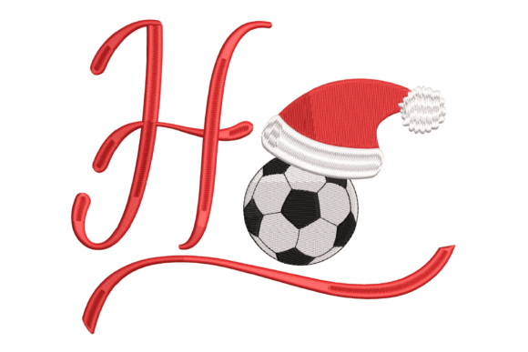 Christmas Soccer Embroidery