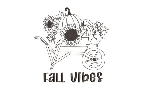 Fall Vibes Embroidery Design