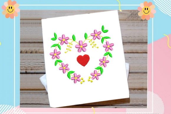 Flower Ring Heart: A Seasonal Embroidery Gem