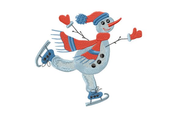 Funny Snowman Skater