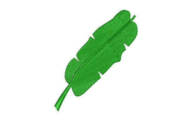 Green Banana Leaf Embroidery Design