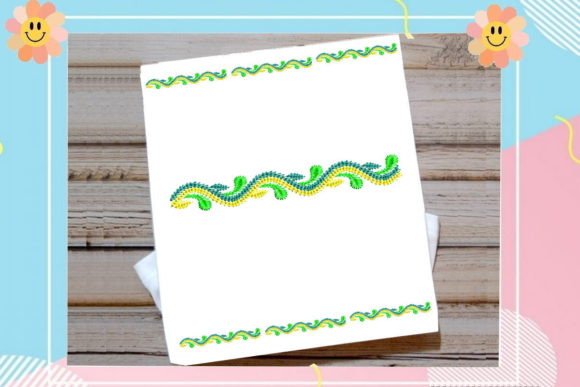 Green Border Embroidery Design