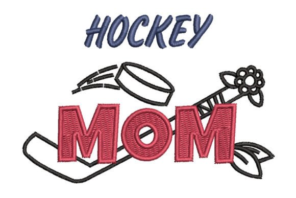 Hockey Mom Embroidery Design