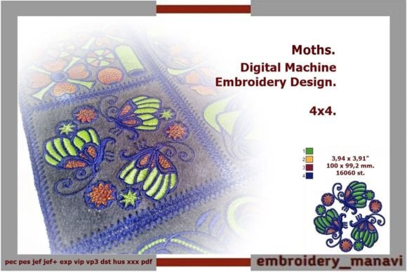 Moths: A Unique Embroidery Design
