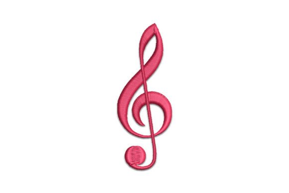Music Note Embroidery Design